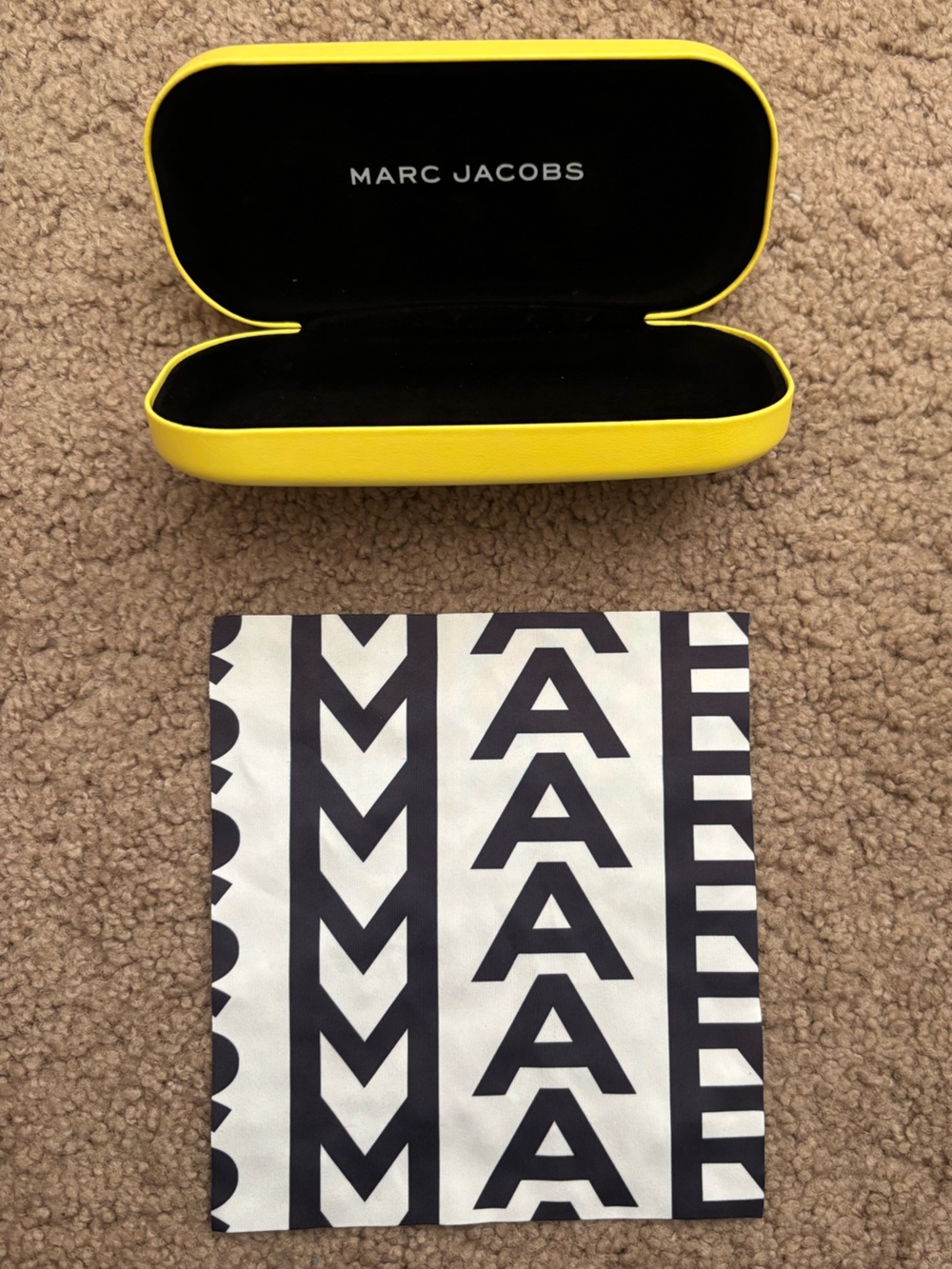 Marc Jacobs Bright Yellow Protective Sunglasses Case
